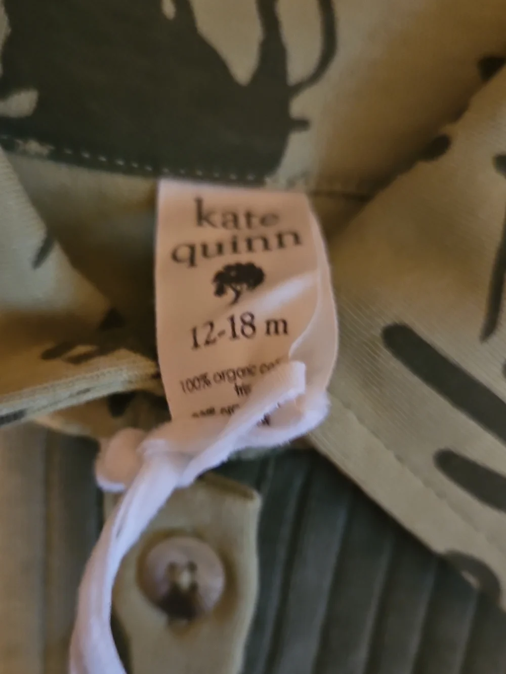 NWT Kate Quinn Olive Cowboy Shortie Romper 12-18M Organic Cotton Western Rodeo
